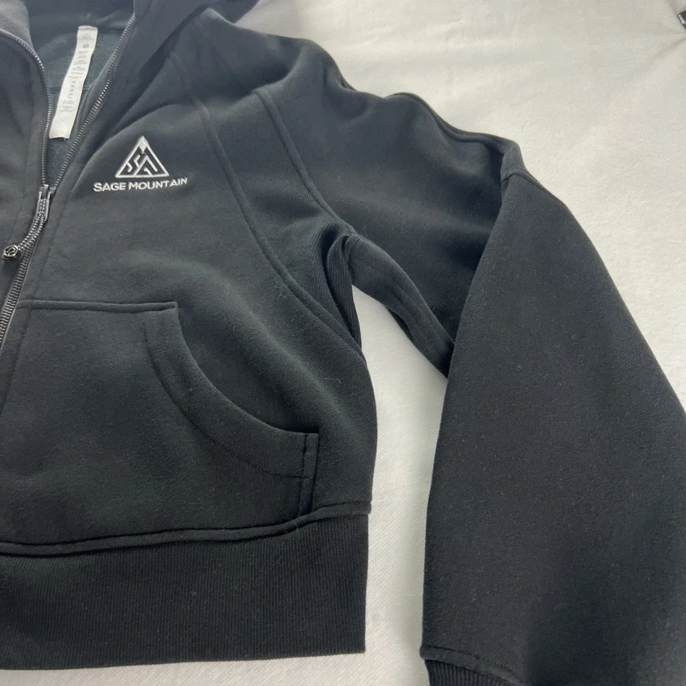 Lululemon Scuba Oversized Full Zip‎ Hoodie Size XS/S Blk Jacket Sage Mountain F9
